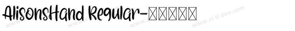 AlisonsHand Regular字体转换